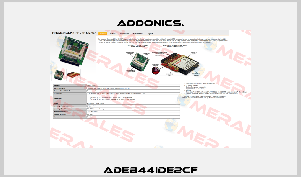 ADEB44IDE2CF Addonics