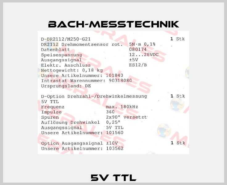 5V TTL Bach-messtechnik