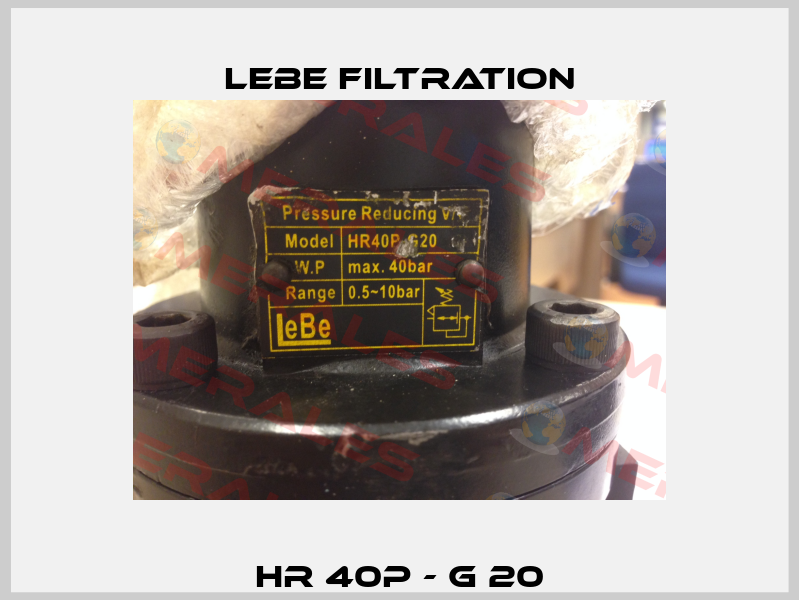 HR 40P - G 20 Lebe Filtration