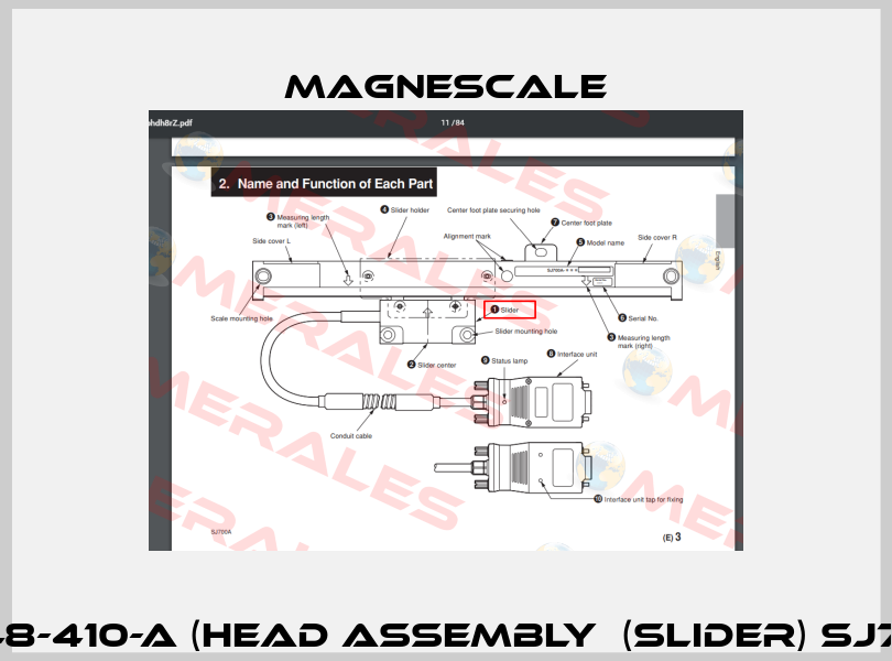 A-1548-410-A (Head Assembly  (Slider) SJ700A) Magnescale