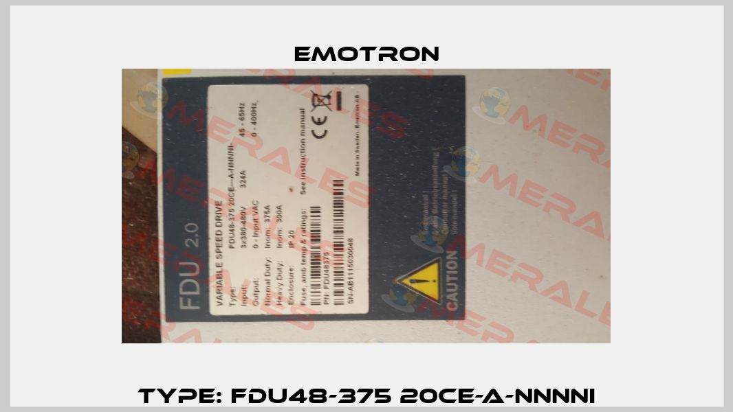 Type: FDU48-375 20CE-A-NNNNI Emotron