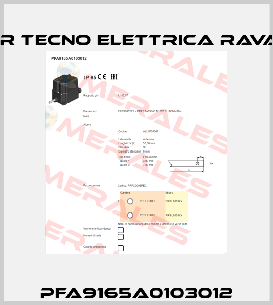 PFA9165A0103012 Ter Tecno Elettrica Ravasi