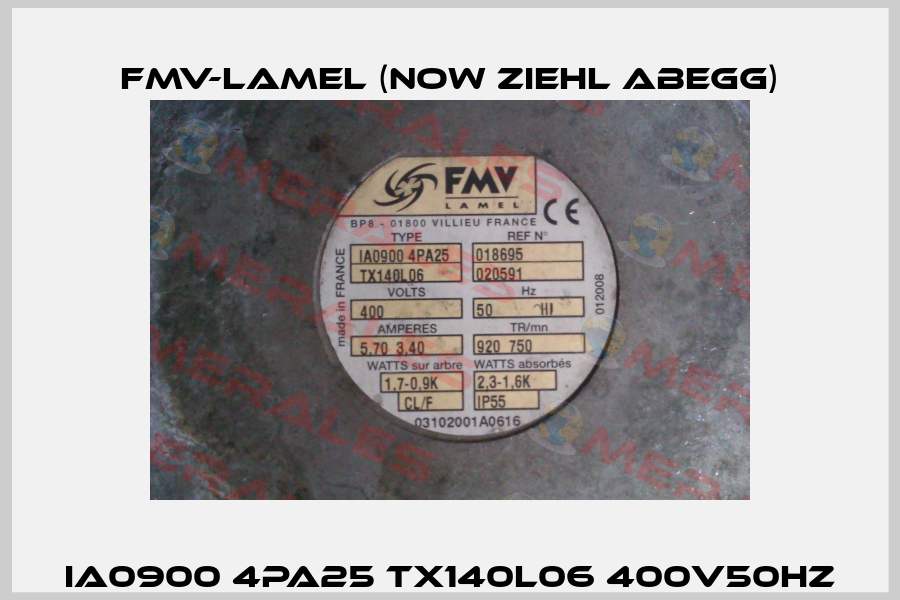 IA0900 4PA25 TX140L06 400V50HZ FMV-Lamel (now Ziehl Abegg)