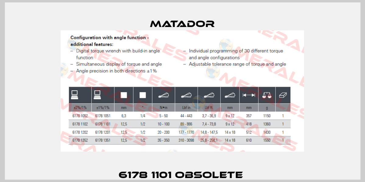 6178 1101 obsolete  Matador