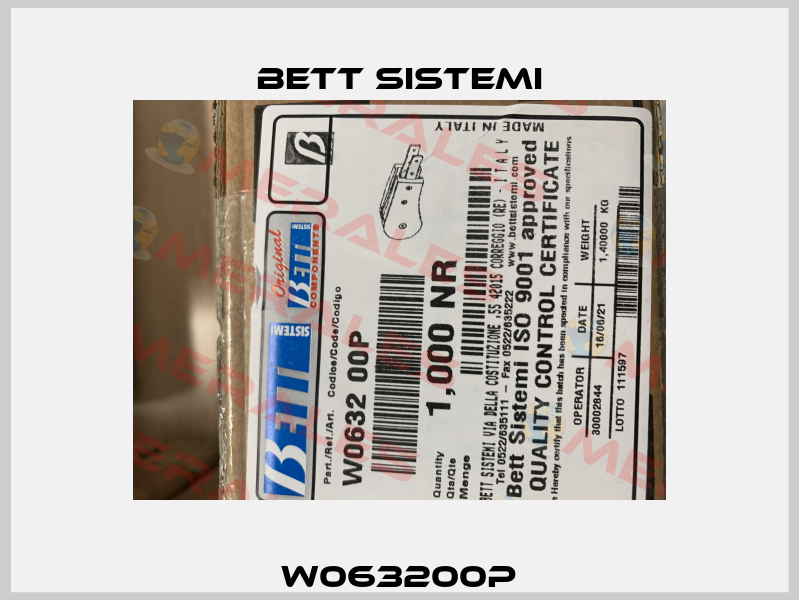 W063200P BETT SISTEMI