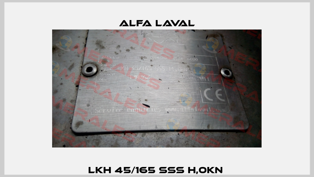 LKH 45/165 SSS H,0KN  Alfa Laval