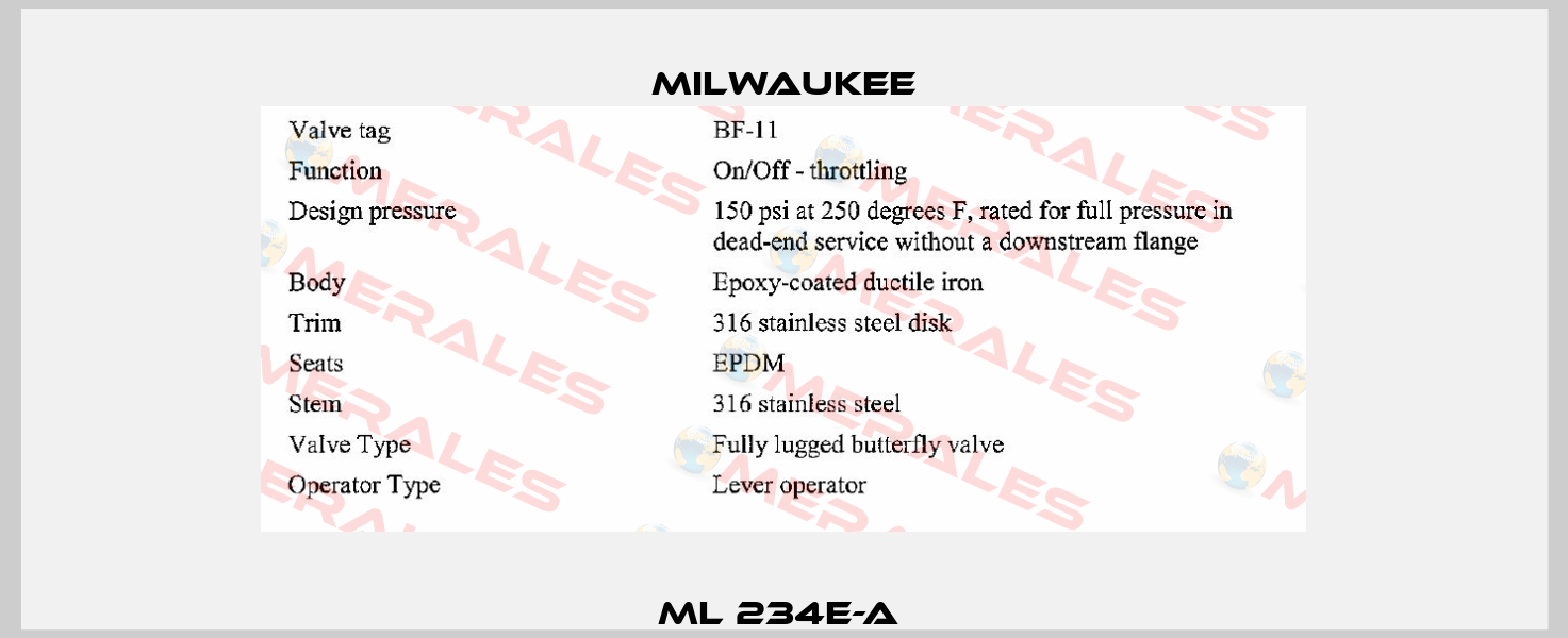 ML 234E-A  Milwaukee