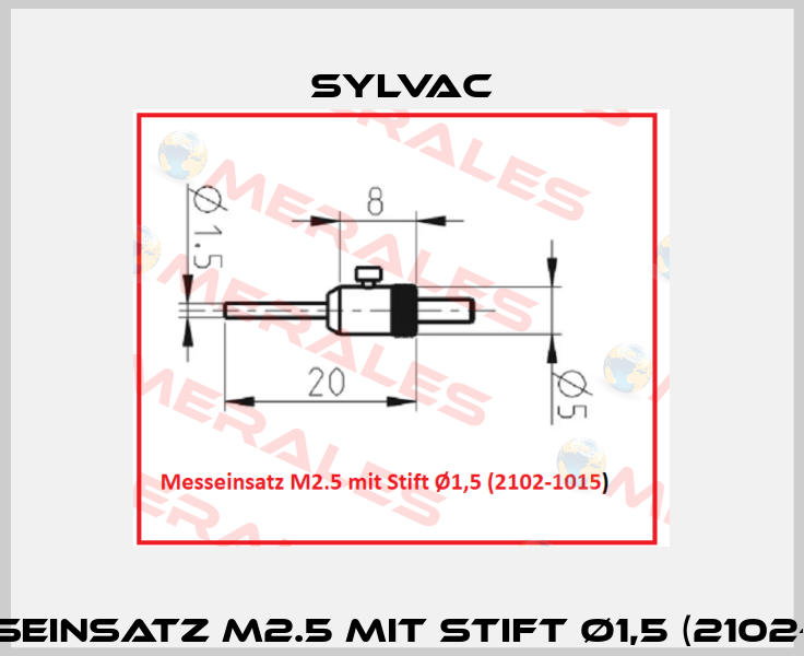 Messeinsatz M2.5 mit Stift Ø1,5 (2102-1015) Sylvac