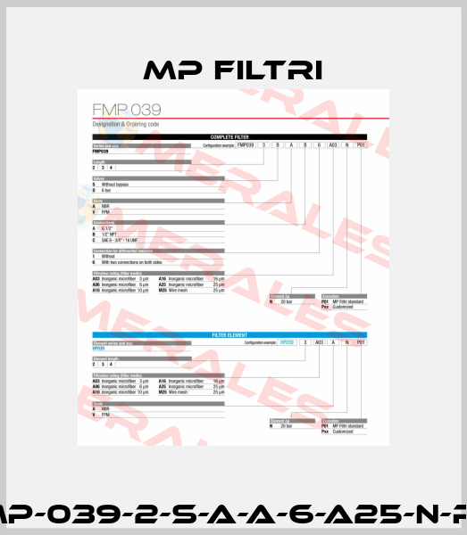 FMP-039-2-S-A-A-6-A25-N-P01 MP Filtri
