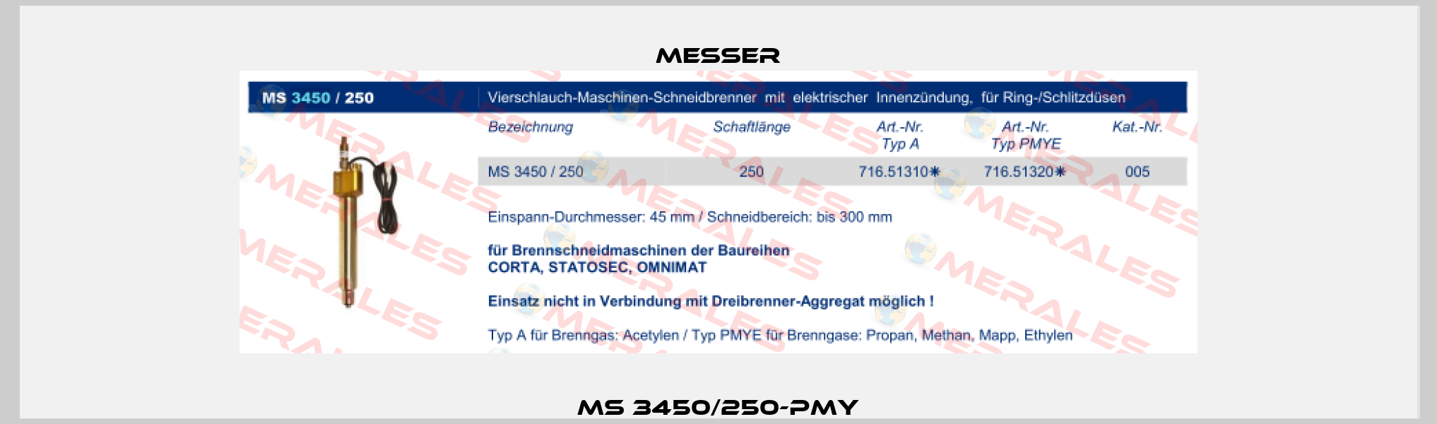 MS 3450/250-PMY Messer