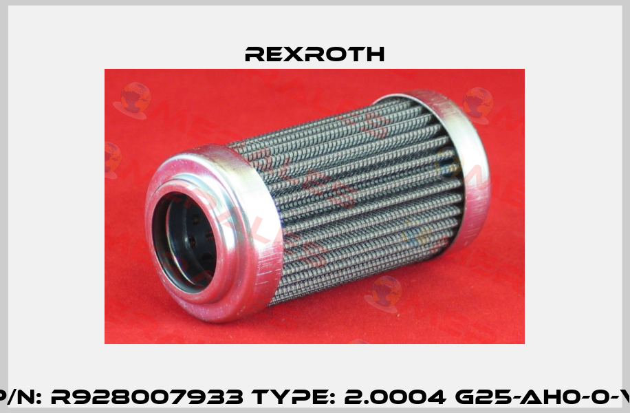 P/N: R928007933 Type: 2.0004 G25-AH0-0-V Rexroth