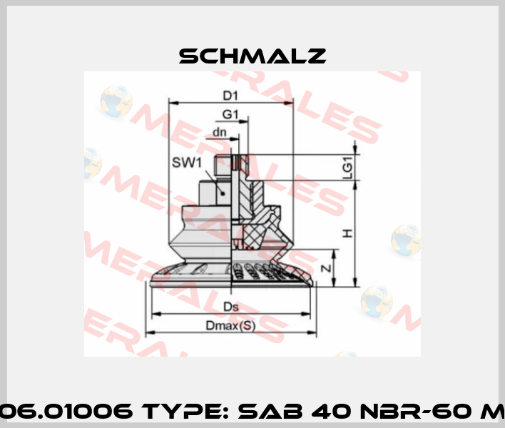 P/N: 10.01.06.01006 Type: SAB 40 NBR-60 M14x1.5-AG Schmalz