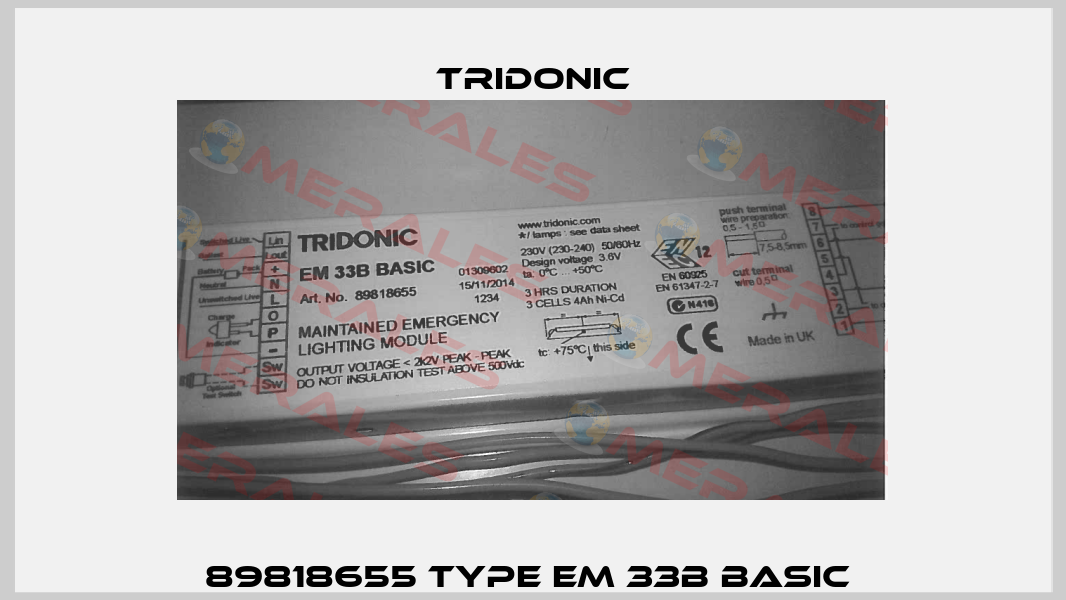 89818655 type EM 33B Basic  Tridonic