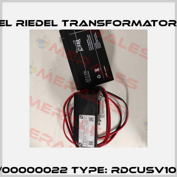 P/N: 0251/00000022 Type: RDCUSV10K GTW6.0 Michael Riedel Transformatorenbau
