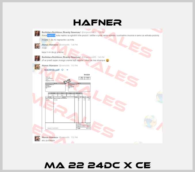 MA 22 24DC X CE Hafner