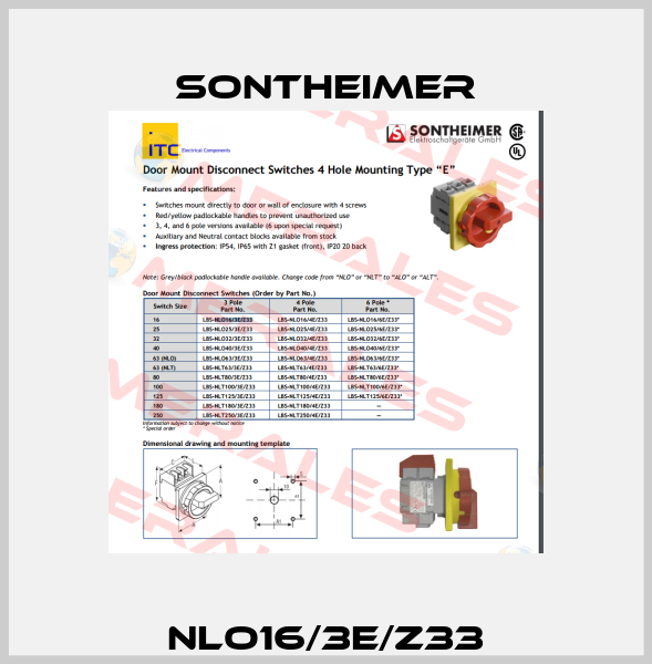 NLO16/3E/Z33 Sontheimer